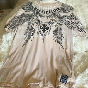 Affliction t shirt distressed